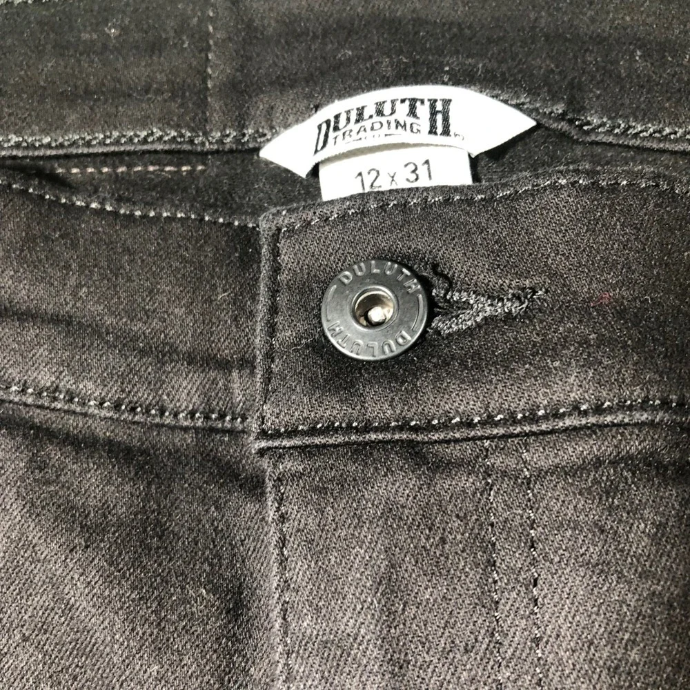 Duluth Trading Co Carpenter Pants Womens 12x31 Black Workwear Straight Leg